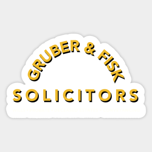 Gruber and Fisk Solicitors Sticker